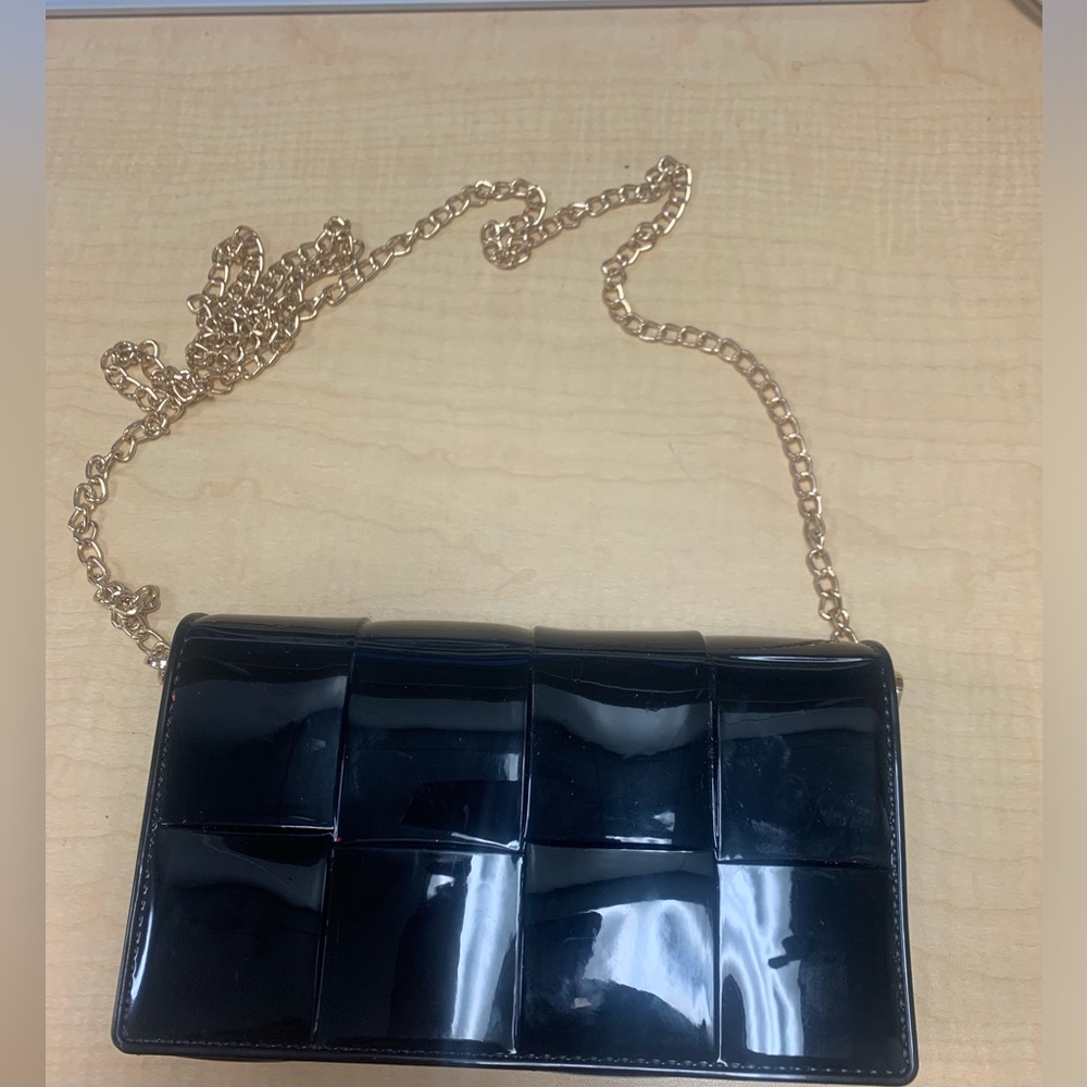 Vinyl small crossbody purse